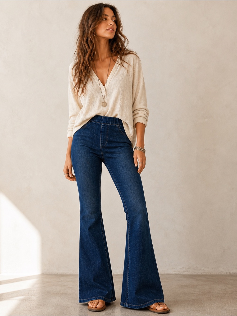 Free People Penny Pull-On Flare Jeans 26 We The Free Dark Wash Stretch Denim